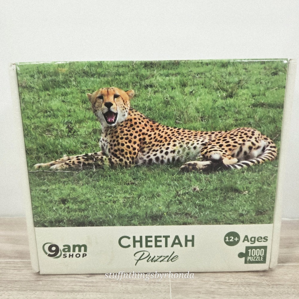 New In Sealed Box - 1,000-piece 9am Shop Cheetah Jigsaw Puzzle